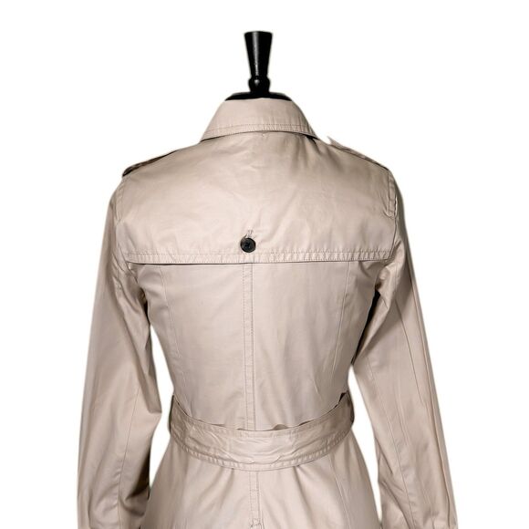 Banana Republic Beige Belted Trench Coat Button Double Breast Pockets Jacket S - Picture 7 of 11